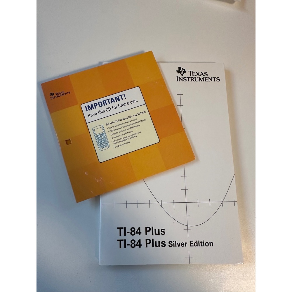Texas Instruments TI-84 Plus Silver Edition Manual and Software CD Set White